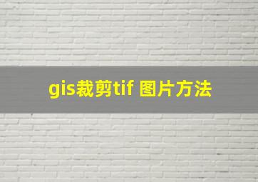 gis裁剪tif 图片方法